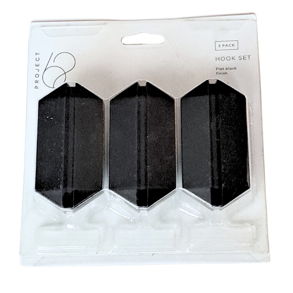 Project‎ 62 Wall Hook Set Unisex Black Modern Geometric Minimalist Home Decor
